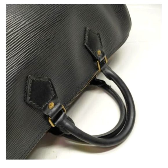 Vintage Louis Vuitton Epi Speedy 35 Black Leather Satchel Boston Bag Gold - Picture 11 of 15